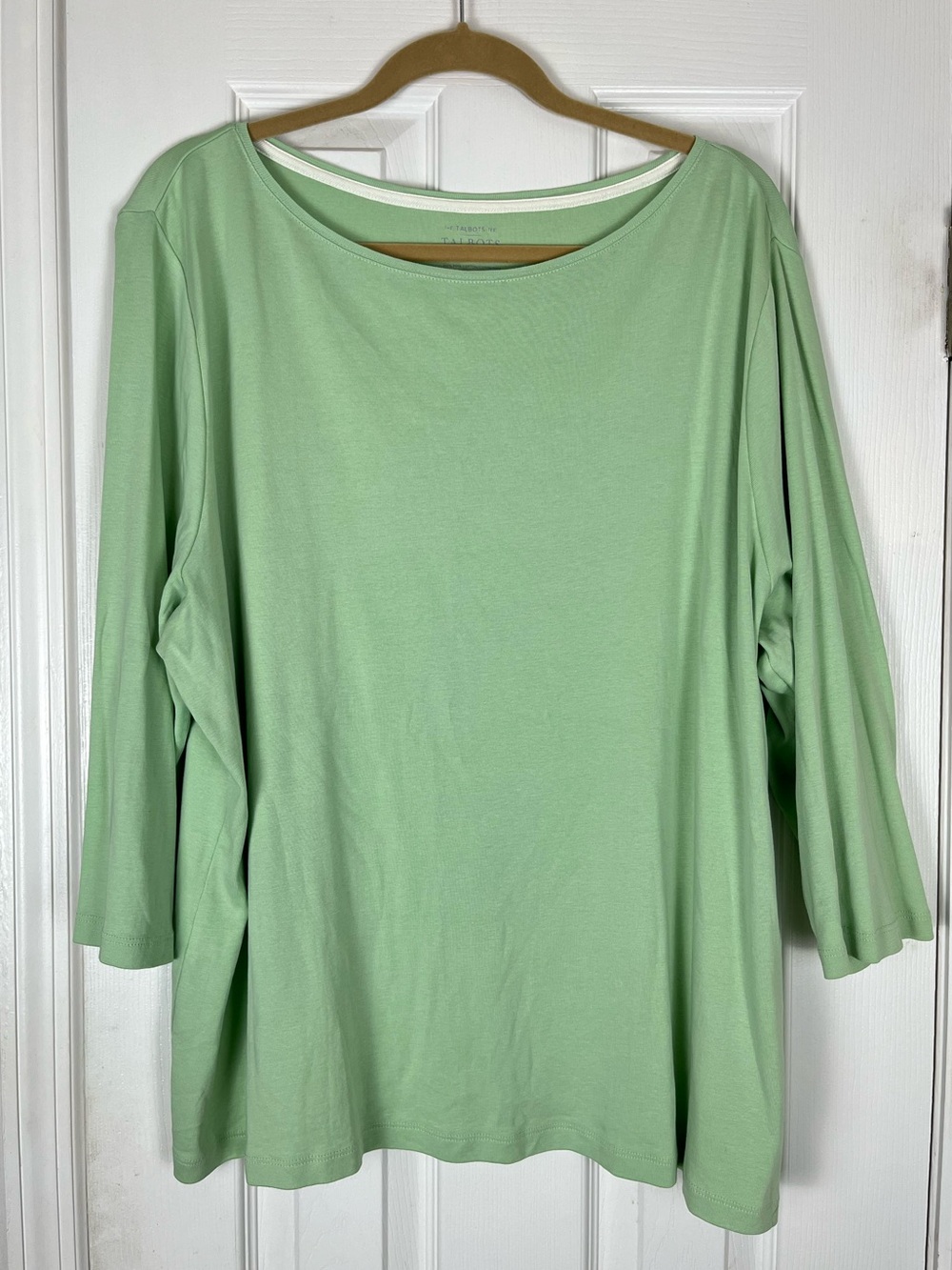 Talbots The Talbots Tee 3/4 Sleeves Cotton 3X